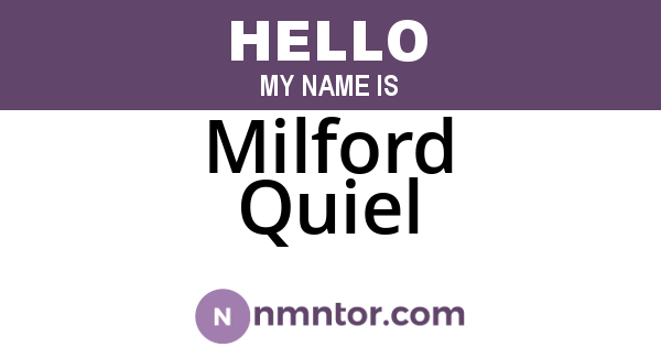 Milford Quiel