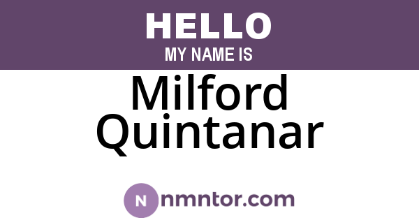 Milford Quintanar