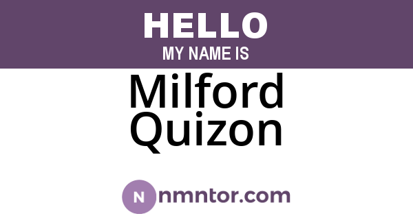 Milford Quizon