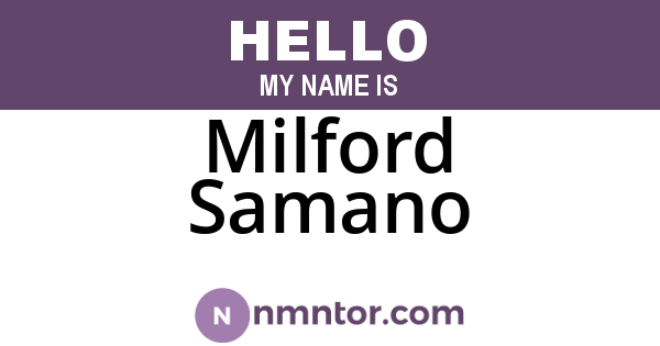 Milford Samano