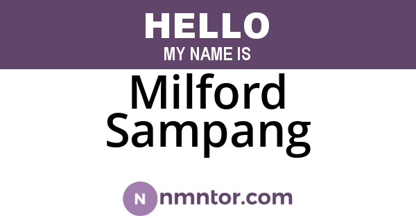 Milford Sampang