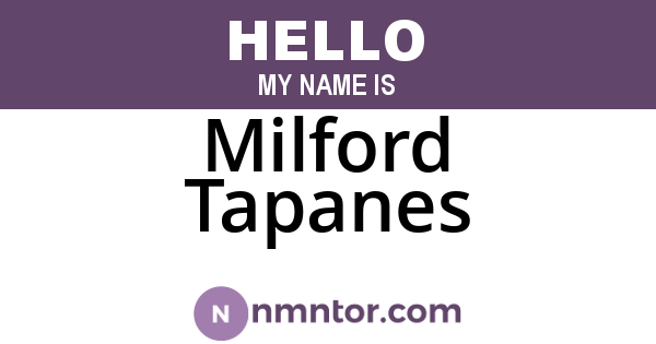 Milford Tapanes