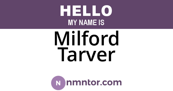 Milford Tarver