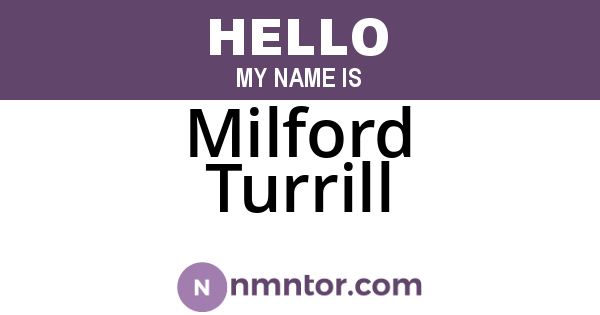 Milford Turrill