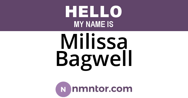 Milissa Bagwell