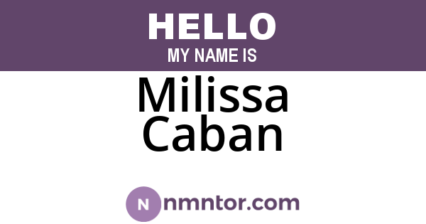 Milissa Caban
