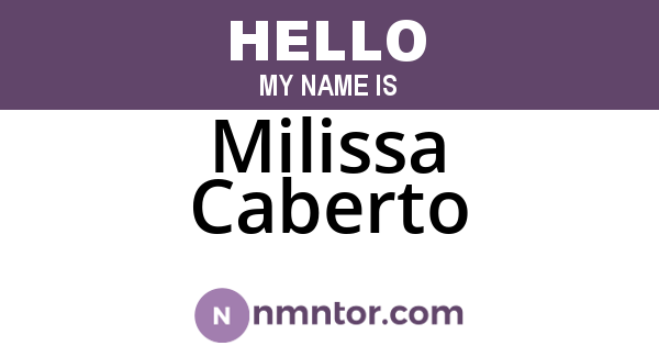Milissa Caberto