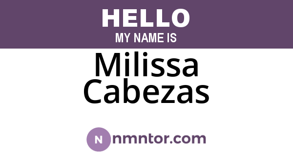 Milissa Cabezas