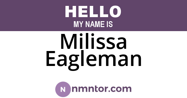 Milissa Eagleman