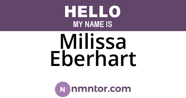 Milissa Eberhart