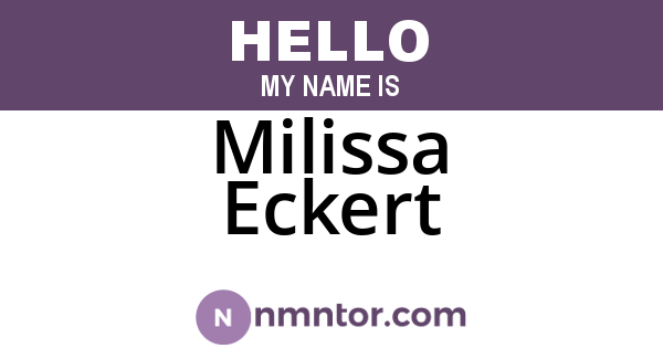 Milissa Eckert