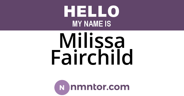 Milissa Fairchild
