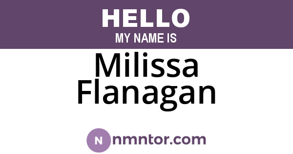 Milissa Flanagan