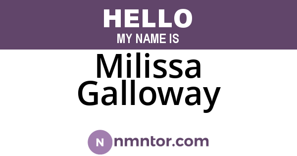 Milissa Galloway