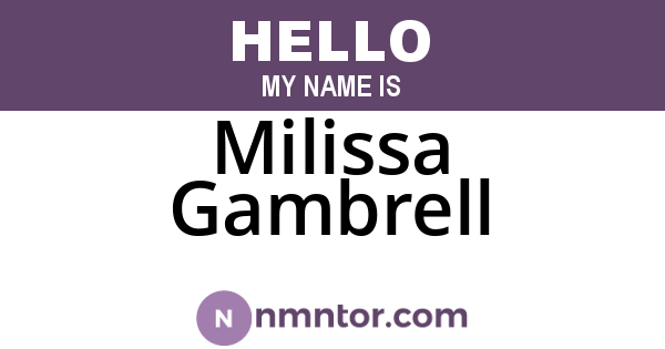 Milissa Gambrell