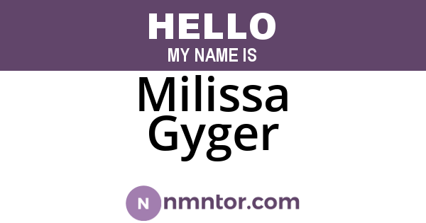 Milissa Gyger