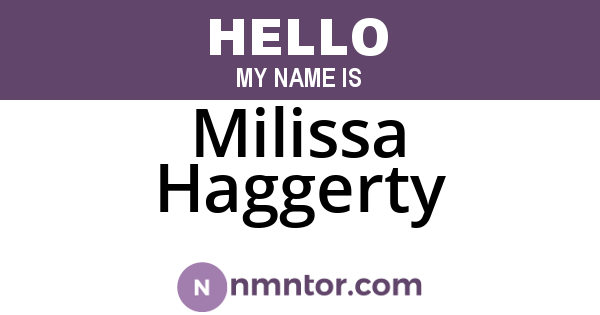 Milissa Haggerty