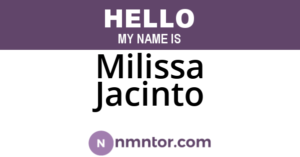 Milissa Jacinto