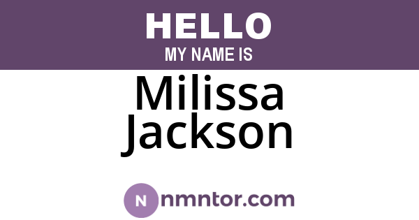 Milissa Jackson