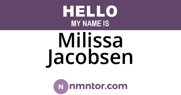 Milissa Jacobsen