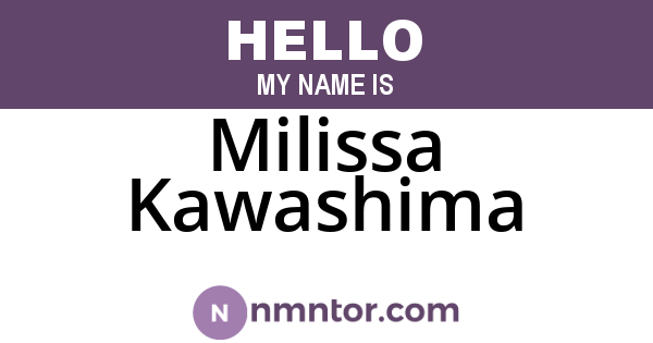 Milissa Kawashima
