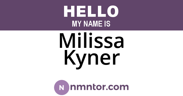 Milissa Kyner