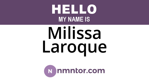 Milissa Laroque