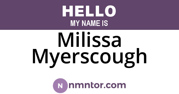 Milissa Myerscough