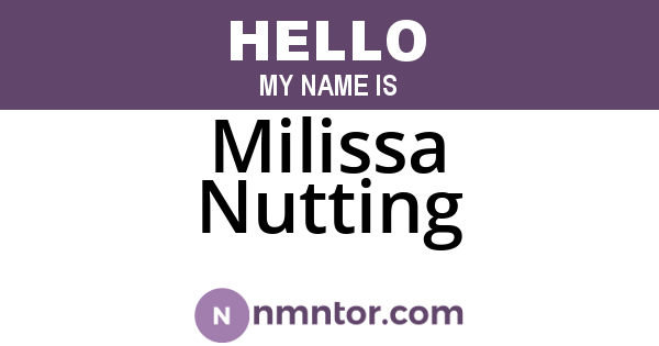 Milissa Nutting