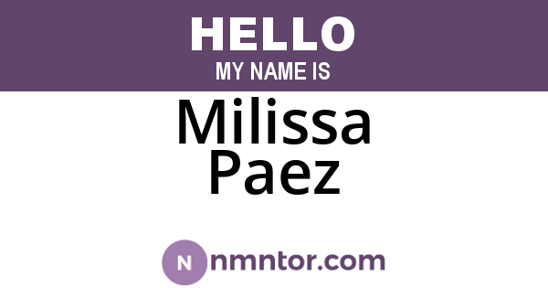 Milissa Paez