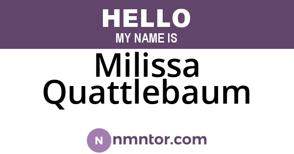 Milissa Quattlebaum