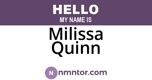 Milissa Quinn