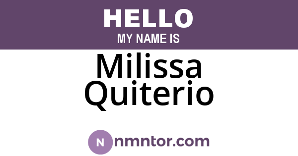Milissa Quiterio