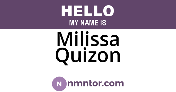 Milissa Quizon