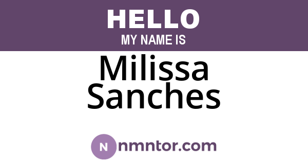 Milissa Sanches