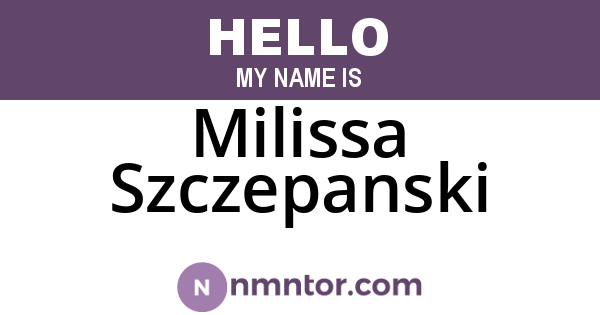 Milissa Szczepanski