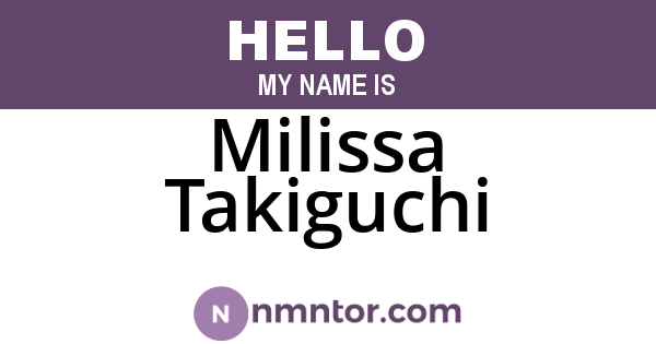 Milissa Takiguchi