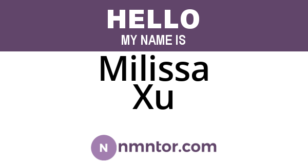 Milissa Xu
