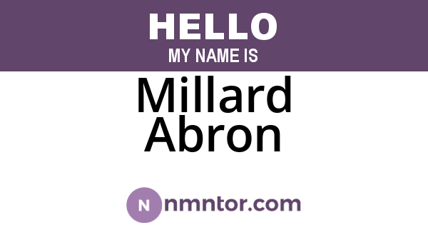 Millard Abron