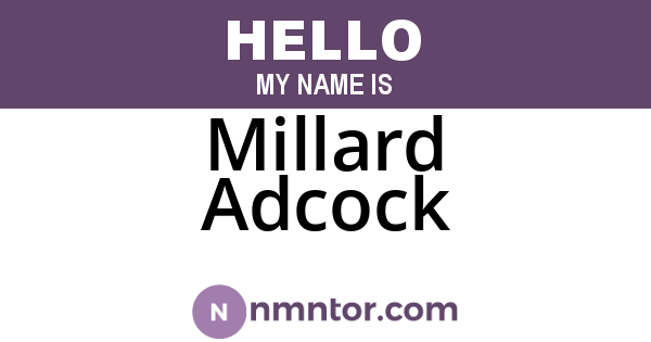 Millard Adcock