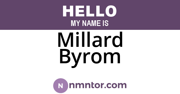Millard Byrom