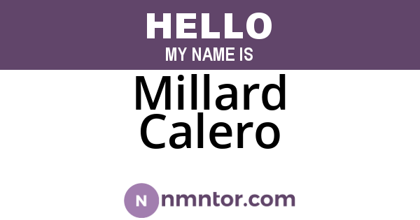 Millard Calero