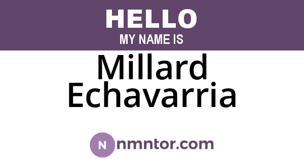 Millard Echavarria