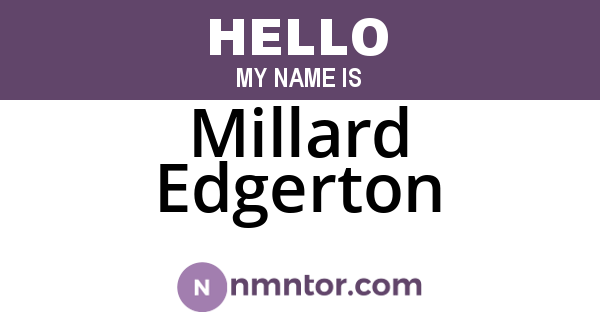 Millard Edgerton