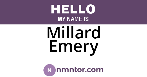 Millard Emery