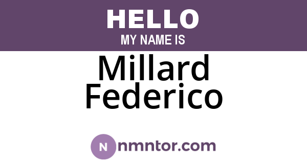 Millard Federico