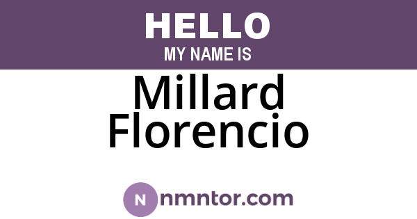 Millard Florencio