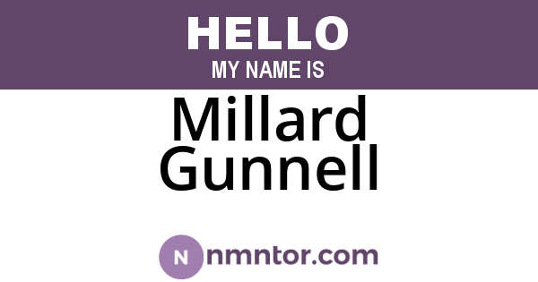 Millard Gunnell