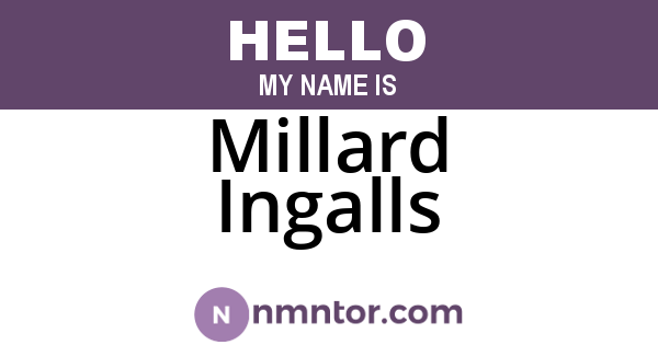 Millard Ingalls