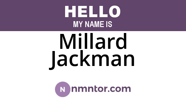 Millard Jackman